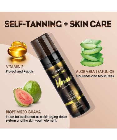 KENMILER Self Tanner Mousse - Sunless Tanning Foam for Face and Body - Medium Tan - 6.4 Fl Oz - Buy Online on GoSupps.com
