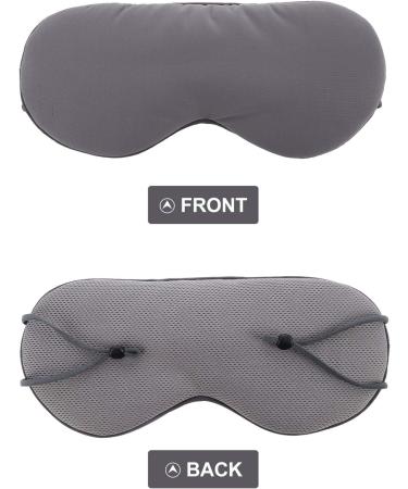 Double Sided Eye Mask - Travel Ice Silk Adjustable Grey & Pink | Comfortable Sleep & Relaxation - Buy Online on GoSupps.com