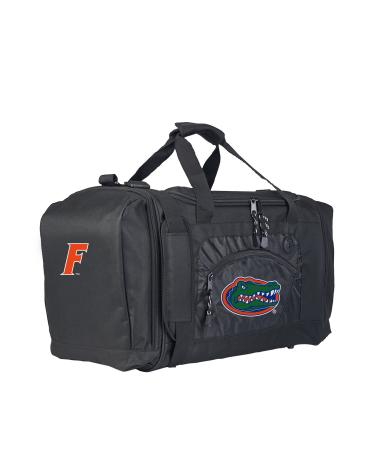 Officially Licensed NCAA "Roadblock" Duffel Bag, 20" x 11.5" x 13", Black Florida Gators