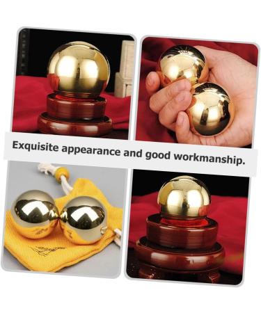 Beavorty Brass Gymnastics Balls - Set of 4 Decorative & Massage Hand Rolling Balls for Home & Fitness - Buy Online on GoSupps.com
