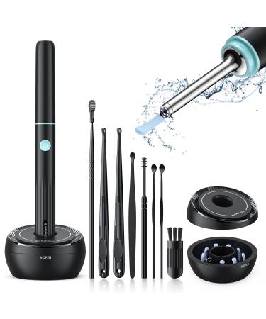 LEIPUT Ear Wax Removal Tool  Ear Cleaner with 1080P Camera  Ear Cleaning Kit with 8 Pcs Ear Set  Earwax Remover with Light  Ear Camera with 6 LED Light  Compatible with iOS  Andriod (Black)