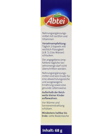 Abbey Energy & Performance - 2000 mg Lecithin + 7 B Vitamins | High-Dose Dietary Supplement for Focus & Mental Performance - 40 Capsules (1 Pack) - Buy Online on GoSupps.com