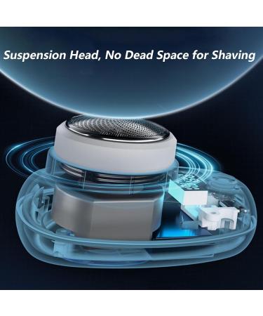 Gradient Space Stone Gradient Mini Shaver Upgrade Mini Electric Shaver Portable Electric Shaver for Men Women Travel Pocket Size Washable Electric Razor with LED Power Display (Silver) - Buy Online on GoSupps.com
