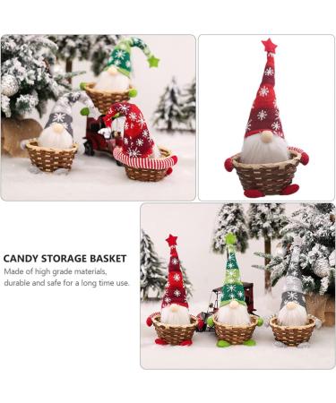 STOBAZA Christmas Candy Basket Woven Basket Elder Dining Table 31X15X15CM Red - Buy Online on GoSupps.com