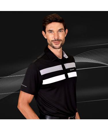Savalino Men's Polo Shirt - Moisture Wicking & Quick Drying - Size S-5XL - Black - Buy Online on GoSupps.com
