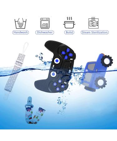 2 Pack Baby Teething Toys - Remote Control & Car Shape Silicone Teether Set for Babies - Buy Online on GoSupps.com