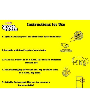 Likit Graze Maze Horse Lick Mat | Use with tasty Likit Graze Paste | Help Relieve Boredom & Slow Feeding (Blue) - Buy Online on GoSupps.com