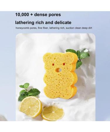 Bath Sponge for Kids Soft Body Wash Scrubber Cute Dead Skin Remover Body Scrubber Bath Rub Shower Brush for Children Kids Baby Toddler Orange - Buy Online on GoSupps.com