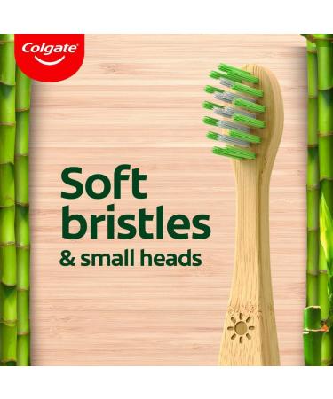 Bamboo Children's Toothbrushes - Eco-Friendly Soft Bristles Biodegradable & Recyclable | Ideal Travel Manual Toothbrush for Kids 6+ - Buy Online on GoSupps.com