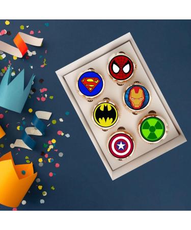 24 PRECUT Superhero Cupcake Toppers Mini Spiderman Cake Decorations Spiderman Cake Topper Edible Superhero Party Decorations Comic Book Edible Cake Topper Avengers Cupcake Toppers (Pack of 24) - Buy Online on GoSupps.com