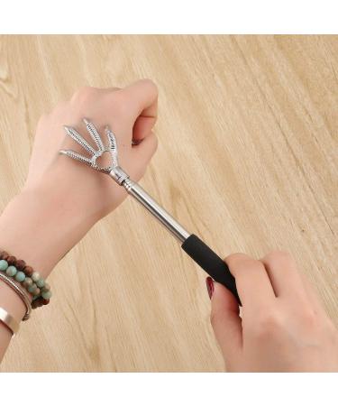 Greatangle Compact Telescopic Claw Massager - Adjustable Stainless Steel Back Scratcher (22-58cm) - Portable Massage Hand Claw in Black - Buy Online on GoSupps.com