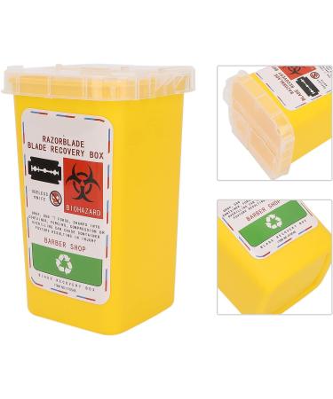 Sharps Disposal Container Disposal Blade Container Barbershop Hair Salon Shaving Knife Blade Disposal Collect Box for Home and Professional use(yellow) - Buy Online on GoSupps.com