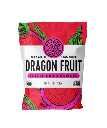 Pitaya Foods, Organic Freeze Dried Red Dragon Fruit Powder, USDA and Oregon Tilth Certified Organic (8oz)