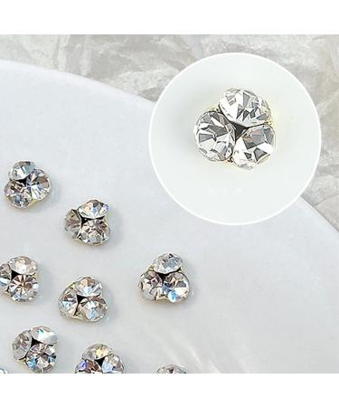 FEIlei 10Pcs Flatback Glass Nails Rhinestones Nail Art Decoration Manicure Accessory - Buy Online on GoSupps.com