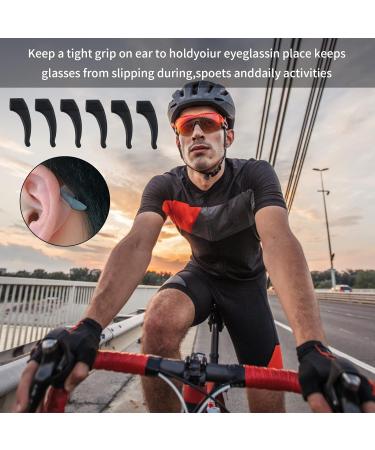 16 Pairs Silicone Glasses Ear Grip Hooks - Anti-Slip Eyeglasses Retainers & Temple Protectors - Stay Put Glasses Stoppers for Eyewear/Sunglasses - Black - Buy Online on GoSupps.com