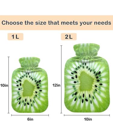 Naanle Kiwi Slice Hot Water Bottle - 1L Transparent Heat Bottle for Bed | Hand & Foot Pain Relief & Cold Therapy - Buy Online on GoSupps.com
