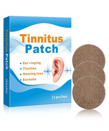 Tinnitus Relief for Ringing Ears, Tinnitus Relief Patches, Natural Herbal Tinnitus Relief Treatment Ears for Hearing Loss and Ear Pain Relief, Discomfort,Improves Hearing,12 PCS