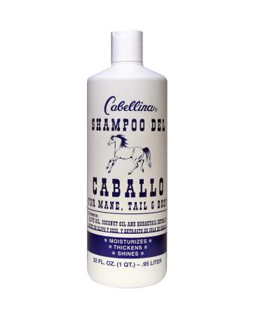 Cabellina Shampoo Del Caballo  with Horsetail Plant Extract  Provides Volume and Shine to your hair  32 FL Oz  Bottle