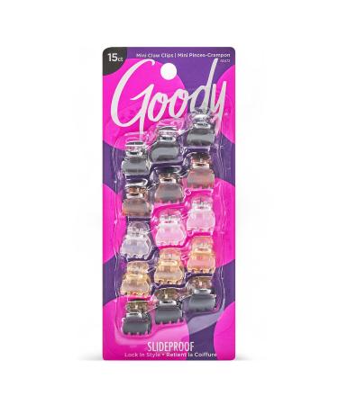 Goody Classics Mini Claw Clips - Assorted Colors - Great for Easily Pulling Up Your Hair - Pain-Free Hair Accessories for Women, Men, Boys and Girls, 15 Count (Pack of 1) Multicolor 15 Count (Pack of 1) - Buy Online on GoSupps.com