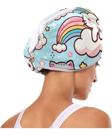 Kawaii Cute Cats Hair Towel 2 Pack | Super Absorbent Quick Dry Turbans for Women & Girls - Buy Online on GoSupps.com