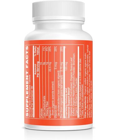 Kids Immune Support Chewables USDA Organic Vitamin C D3 Zinc Supplements & Elderberry Vegan Non-GMO Gluten Free Seasonal Immune Defense for Children Ages 4+ 60 Count - Buy Online on GoSupps.com