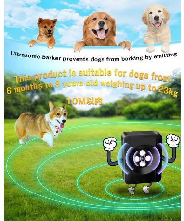 Dog Barking Control Device 3 Mode Automatic Anti Barking Device for Dogs 33Ft Reachageable Anti Barking Device for Stop Large Small Dogs Barking Device Indoor Outdoor - Buy Online on GoSupps.com
