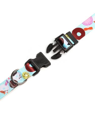 Mercano Adjustable Dog Collar - Soft Nylon Comfort & Stylish Pattern for Small to Medium Dogs & Cats (M Cookie Blue) - Buy Online on GoSupps.com