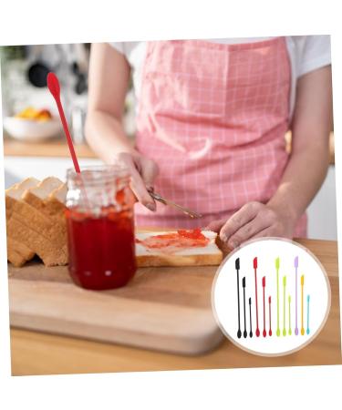 12 Silicone Dressoos for Cosmetic & Kitchen Bottles - Jam Scrapers with Long Handle - Buy Online on GoSupps.com