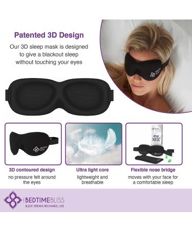 Luxury Blackout Contoured Sleep Mask Set for Men and Women - Includes Carry Pouch and Ear Plugs (No Scent) - Buy Online on GoSupps.com