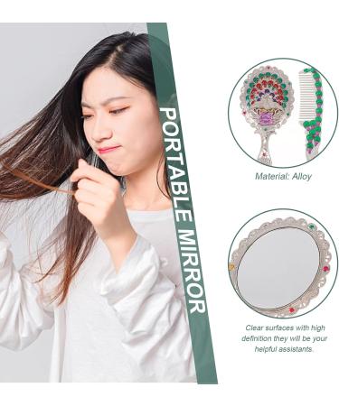 1 Set Mirror Comb Set Vintage Mirror Anti Vintage Makeup Mirror and Comb Retro Mirror and Comb Vintage Hand Mirror for Women Handheld Makeup Mirror Glass Hair Comb Foldable Miss - Buy Online on GoSupps.com
