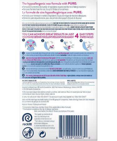 Veet PURE Face Wax Strips Sensitive Skin Hypoallergenic Formula 20ct White 20 count (Pack of 1) White - Buy Online on GoSupps.com