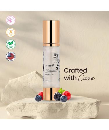 Aniise Oil to Foam Cleanser for Face Detoxify & Purify Cleansing for All Skin Types - Loaded with Anti-Oxidants Grape Seed Jojoba Almond Oils - Alcohol and Soap Free Made in USA - 1.6 oz - Buy Online on GoSupps.com