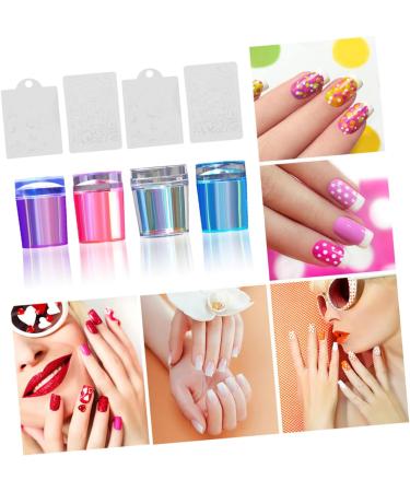 minkissy 16 Sets Nail Stamp Template Silicone Nail Stamper Nail Polish Accessories Nail Polish Stamp Nail Stamper Plate Jelly Nail Stamper Nail Stamping Kit Pp French Tip Nail Tool Pointy - Buy Online on GoSupps.com