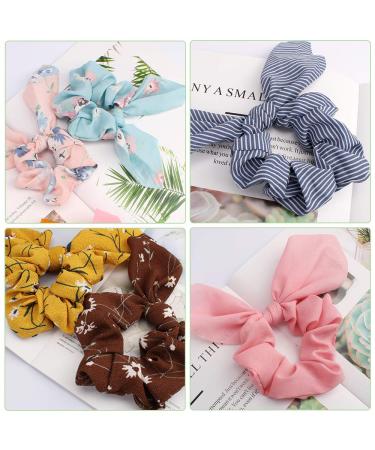 AOPRIE 20Pcs Hair Bunny Scrunchies with Bow - Elegant Chiffon Hair Accessories for Women - Buy Online on GoSupps.com
