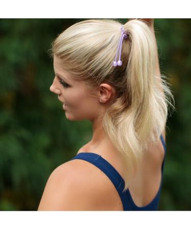 Pulleez Sliding Ponytail Holder Set of 4 - Acrylic Charms - Elastic Hair Ties - Buy Online on GoSupps.com