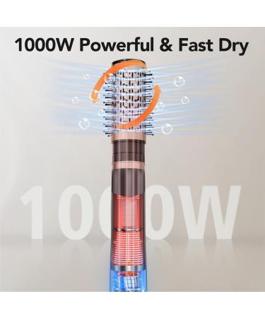 DAILYLIFE 3-in-1 Blow Dryer Brush - Ionic Hot Air Spin Brush Set for Smooth Frizz-Free Styling | 3 Temperature Settings Oval & Round Brushes International Shipping Available - Buy Online on GoSupps.com
