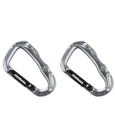 munkees Carabiner 3D Animal Keyring Multipurpose Carabiner Decorative Carabiner Rabbit Double Pack Silver