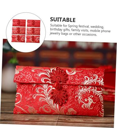 Ciieeo 12 Pcs Buckle Fabric Red Envelope Fortune Red Envelopes Chinese Knot Red Envelopes Chinese Red Envelope Spring Festival Lucky Money Envelope Chinese Envelopes Pocket Storage Bags - Buy Online on GoSupps.com