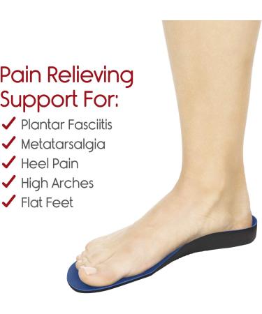 Envelop Thin Insoles for Men and Women - High Arch Support for Flat Feet & Plantar Fasciitis - Foot Relief Orthotics for Metatarsalgia, Heel Spur & Foot Pain - Unisex US Men's (9.5 -) - Buy Online on GoSupps.com