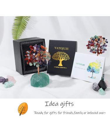 Xiannvxi Crystal Tree of Life Decoration | Feng Shui Colorful Chakra Bonsai with Natural Gemstones & Clear Quartz - Spiritual Home Decor - Buy Online on GoSupps.com