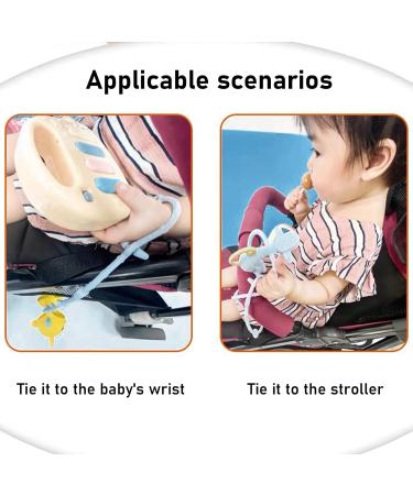 Buy Iopjlk Pacifier Chain - 4 BPA-Free Silicone Cup Catchers Adjustable Stroller Accessories for Babies - Perfect Pacifier Bands for Boys & Girls - Buy Online on GoSupps.com