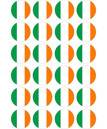 Irish Flags 24 pre-cut edible party decorations Wafer Paper Cupcake Topper Cake - Buy Online on GoSupps.com