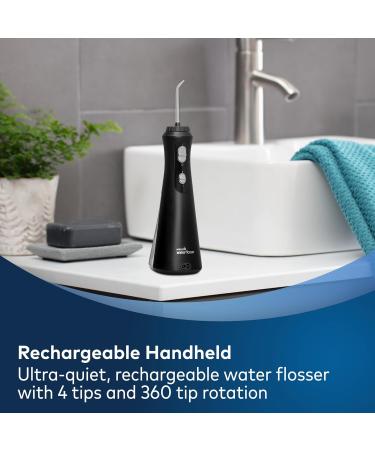 Waterpik Cordless Plus Water Flosser - Rechargeable Portable ADA Accepted | 4 Flossing Tips Ideal for Home & Travel - Satin Black WP-462 - Buy Online on GoSupps.com
