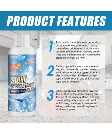 Stone Stain Remover Cleaner Marble Stone Cleaner Polishes Kitchen Marble Oil Stain Cleaner Stone Crystal Plating Agent for Kitchen Patio Backyard Effective Removal of Oxidation Rust Stains (3PC) - Buy Online on GoSupps.com