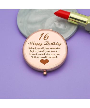 Sweet 16 Gift Ideas for Girls - Travel Mirror Compact Makeup Mirror for Daughter, Granddaughter, Niece - Happy 16th Birthday Present - Buy Online on GoSupps.com