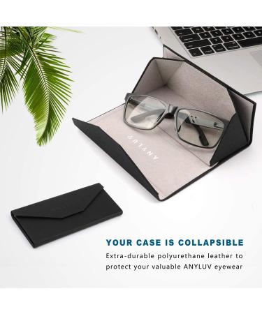 ANYLUV Blue Light Blocking Gaming Glasses for Men - Rectangle Metal Frame, UV400 Clear Lens, Gunmetal - Buy Online on GoSupps.com