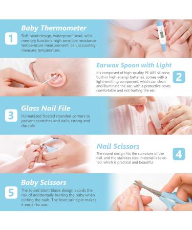 11-Piece Portable Baby Care Set | Newborn Accessories for Boys & Girls | Hairbrush Nail Clipper & Nasal Aspirator - Buy Online on GoSupps.com