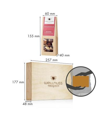 Wellnuss Ladiesnight Premium Gift Set for Women | Vegan Nut Snacks in Birch Wood Box | Perfect Gift Idea for Girlfriend Mother & Sister - Buy Online on GoSupps.com