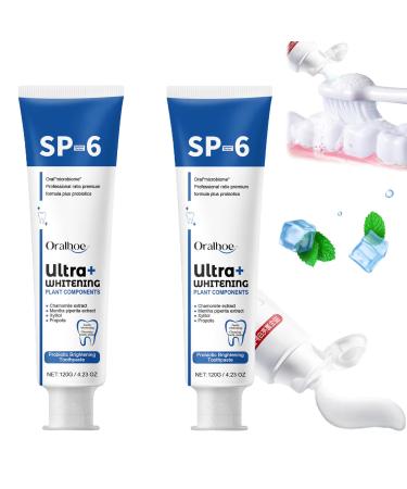 SP-6 Ultra Whitening-SP 6 tooth paste SP-6 tooth paste SP-6 Ultra Whitening Tothpaste SP6 Ultra Whitening Toothpaste SP-6 Probiotic Whitening Toothpaste SP 6 ToothPaste Fresh Breath (Blue*2)