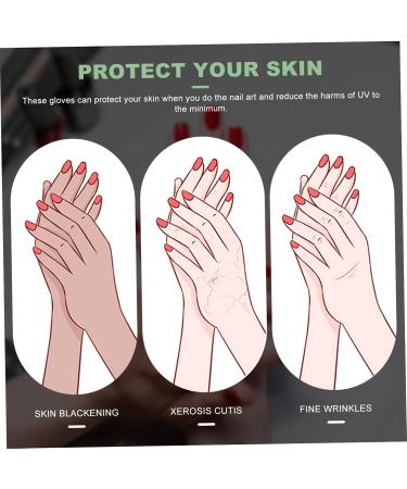 Healeved 1 Pair Nail Gloves Skin up Elastic Spandex 20X8X0.4CM - Buy Online on GoSupps.com